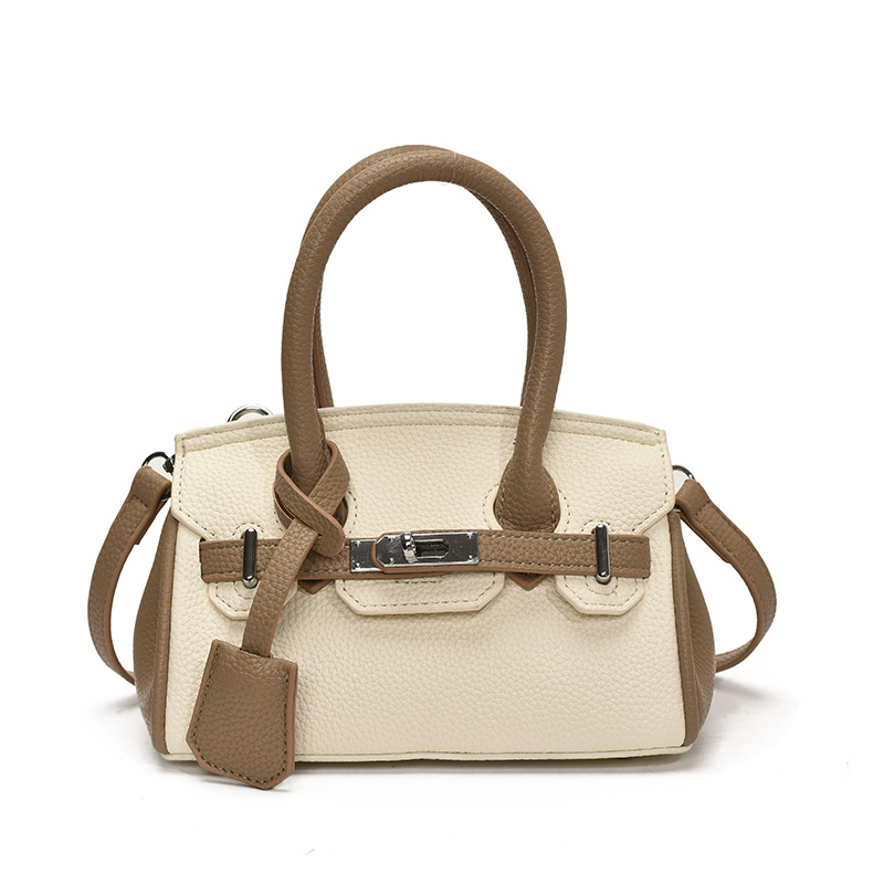 Bolso portátil de platino con textura de moda transfronteriza, bolso de hombro simple y versátil de lujo ligero, bolso de nicho de temperamento de gran capacidad