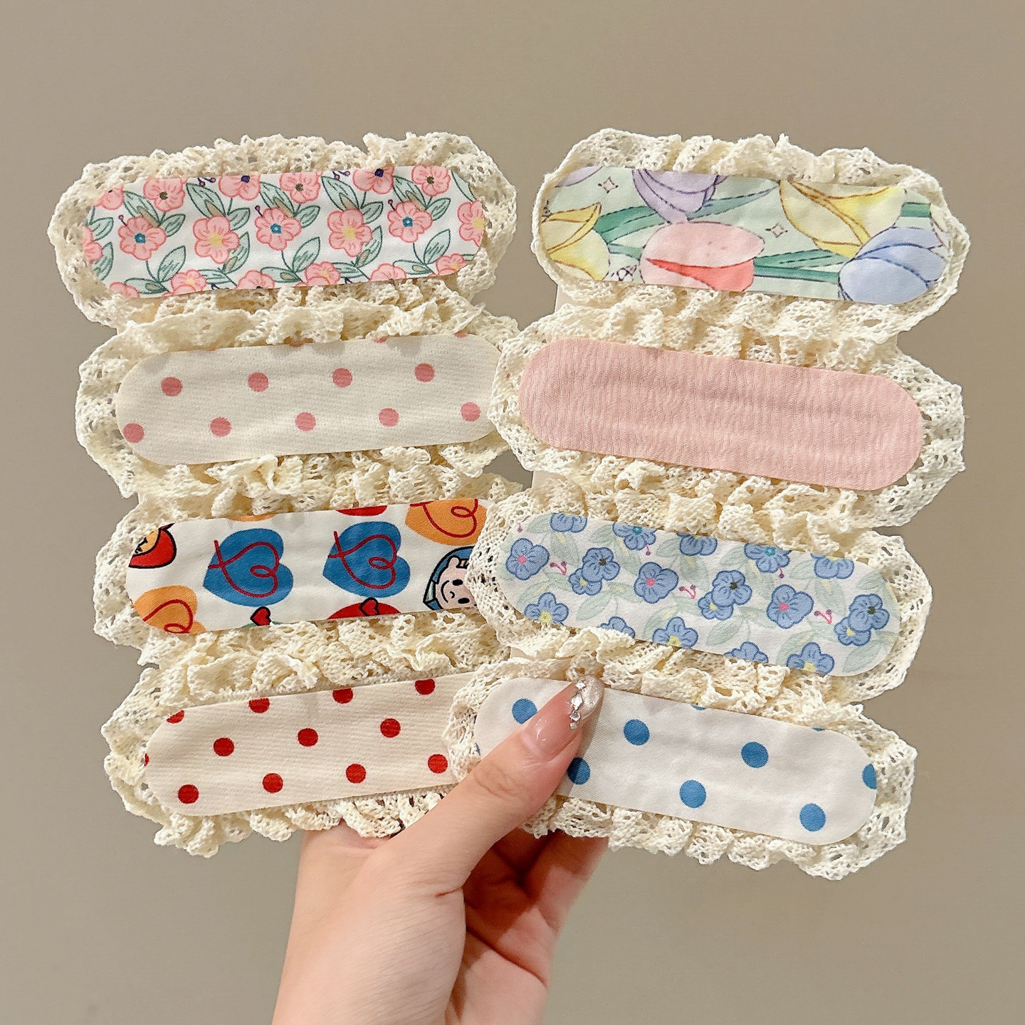 Bebé adornamiento de cabello de encaje dulce fijación de la frente de la niña fijación de cabello de la chica encantadora magia infantil magia