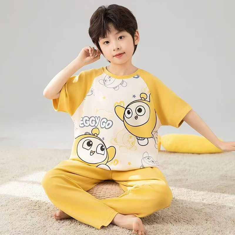 Pijamas infantiles niños lindos pantalones de manga corta de dibujos animados set 2026 verano nuevo niño ropa de hogar para niños