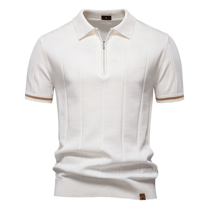 2025 Spring and Summer Cross-border New Men's Business Casual Woolen Polo Shirt Lar Knitted Polo Shirt Short-sleeved Men's T 2025 Spring and Summer Cross-border New Men's Business Casual Woolen Polo Shirt Lar Knitted Polo Shirt Short-sleeved Men's T