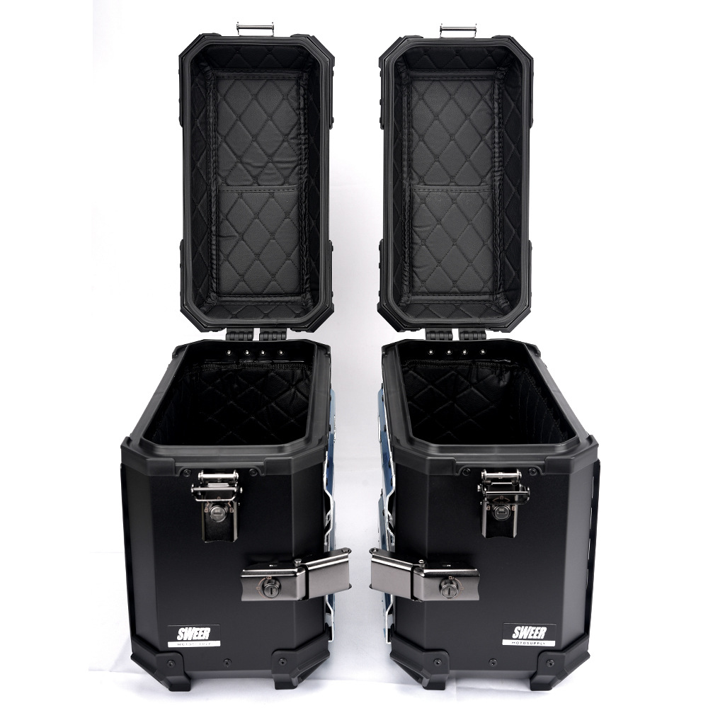 28L/35L motorcycle aluminum alloy side box universal waterproof anti-collision trunk aluminum alloy quick release three boxes