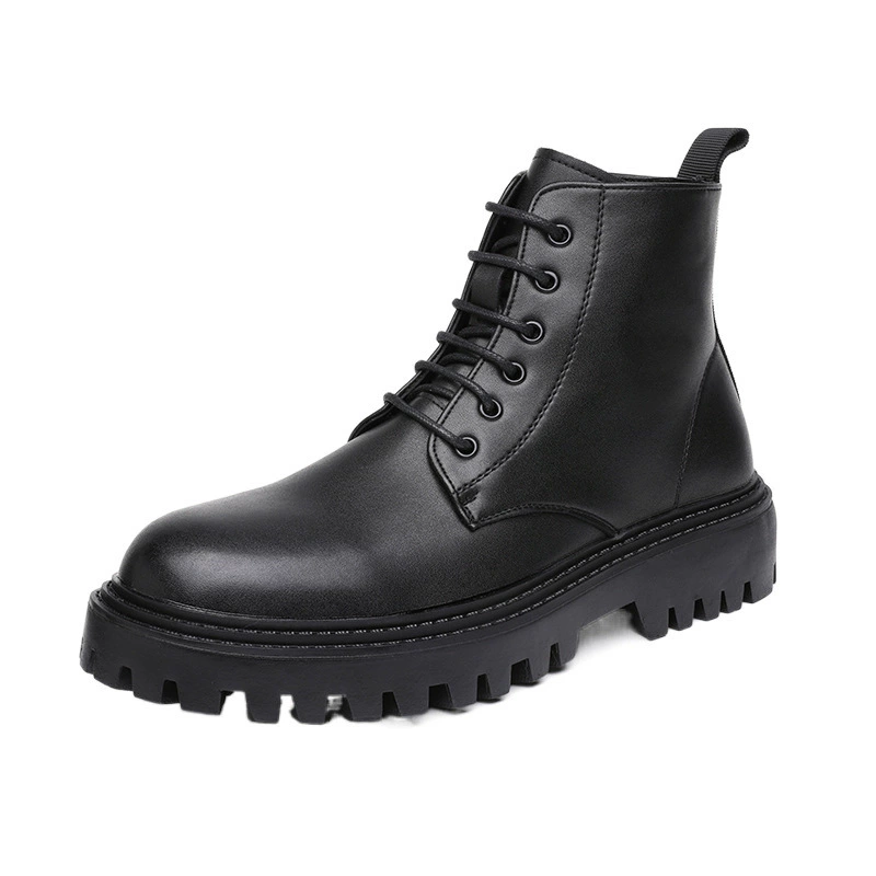 Мартенсы, высокие челси в английском стиле для кожаной обуви, черные low boots, британский стиль