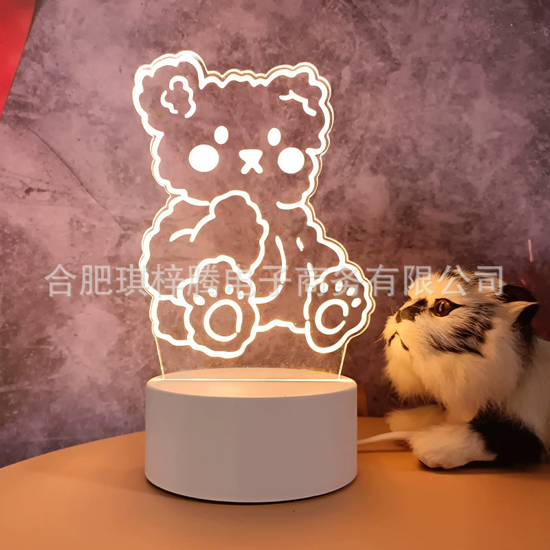Ins Creative warm soft light bedside Creative Night Light Decoration Music Ack Lights 3D Night Light Wholesale