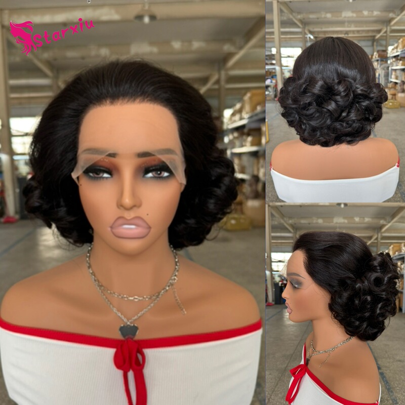 13x4 bouncy curly fumi double drawn wig 250density 14A human|undefined