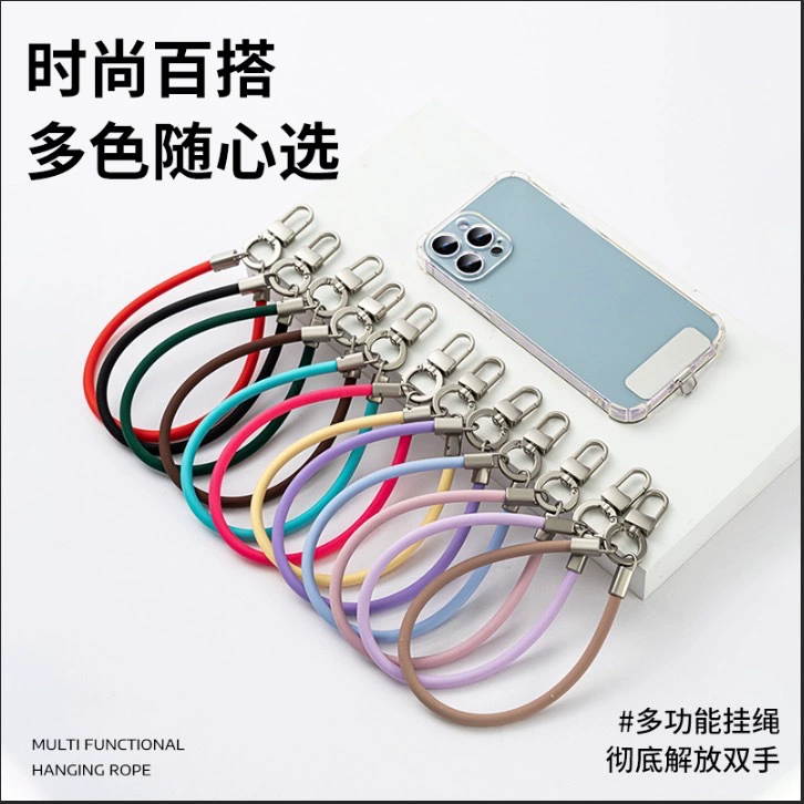 Новый короткий силиконовый ремешок на запястье, короткий ремешок для мобильного телефона, длинный ремешок для игрушек