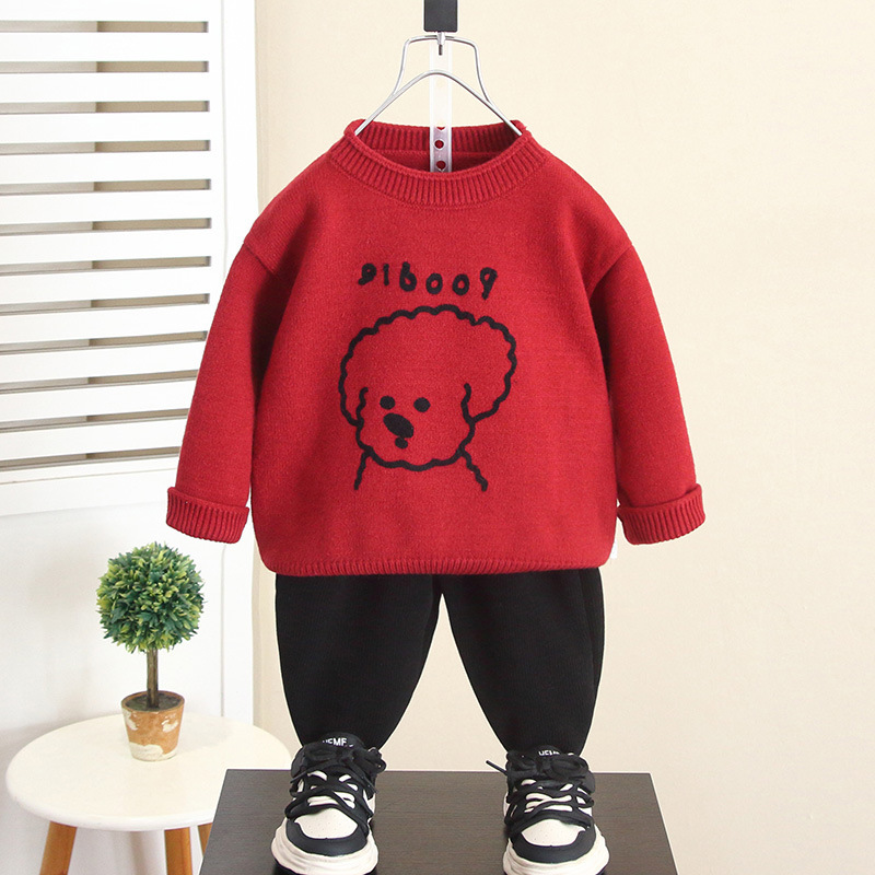 6679 Boys' Sweater Autumn/Winter 2026 New Thickened Top Children's Winter Clothing Boys' Knitwear