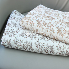 双层棉纱布绉布 小碎花布料  童装 家居服 睡衣面料