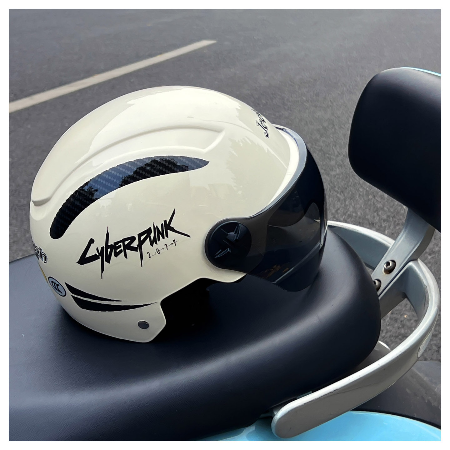 National Standard 3C Certified Electric Vehicle Safety Helmet Cyberpunk Electric Motorcycle Summer Sun Protection Helmet for Men and Women Couples
