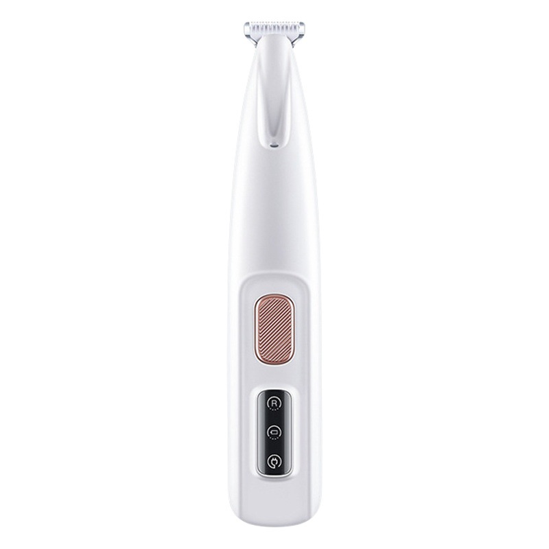 Pet Dispositivo de afeitado del pie máquina de afeitar gato afeitado trimmer perro pie reparación artefacto empujador eléctrico Clipper con luz