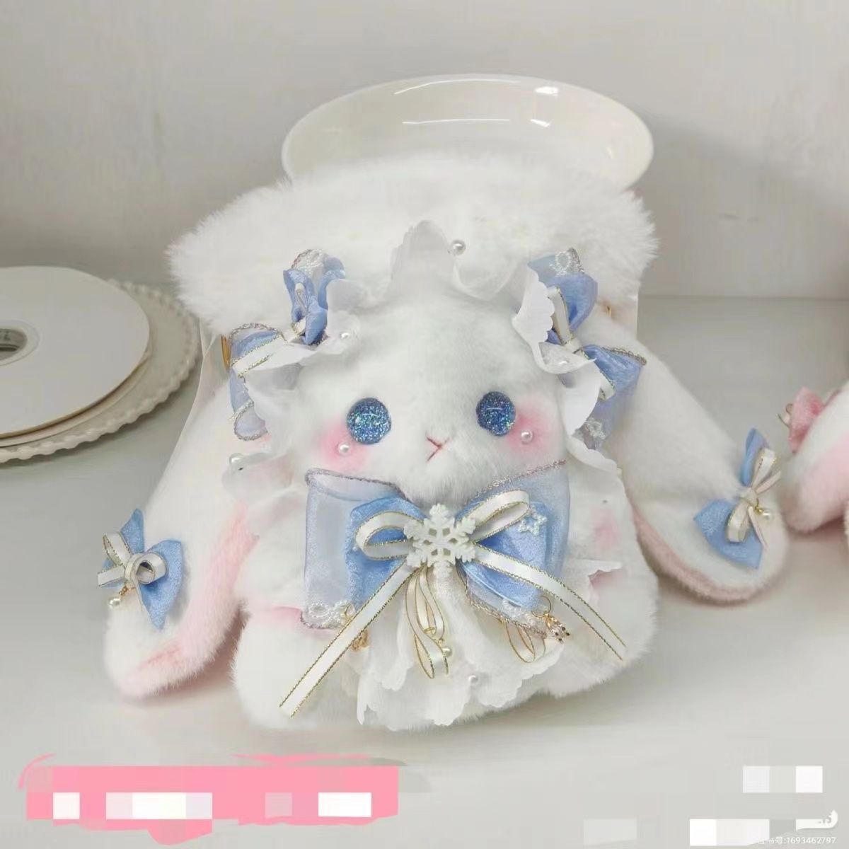 로리타 토끼 (파란색) 눈꽃 무늬 랜덤 발송