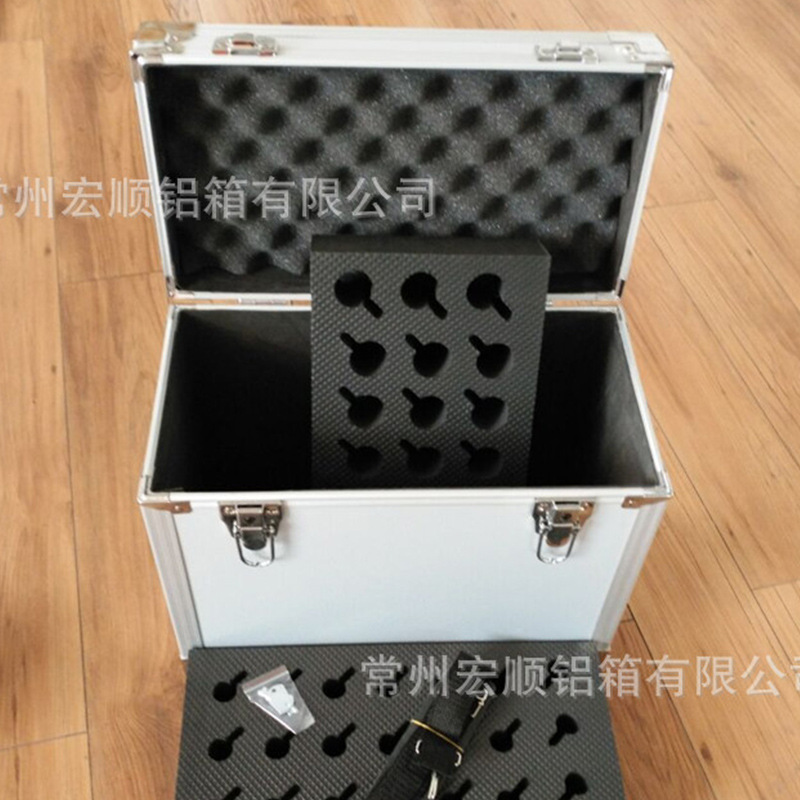 厂家供应食品采样铝合金仪器箱 检测器械铝箱 eva防护内衬