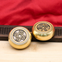 黃銅進寶手把件把玩件財銅擺件義烏小商品廠家一件代發