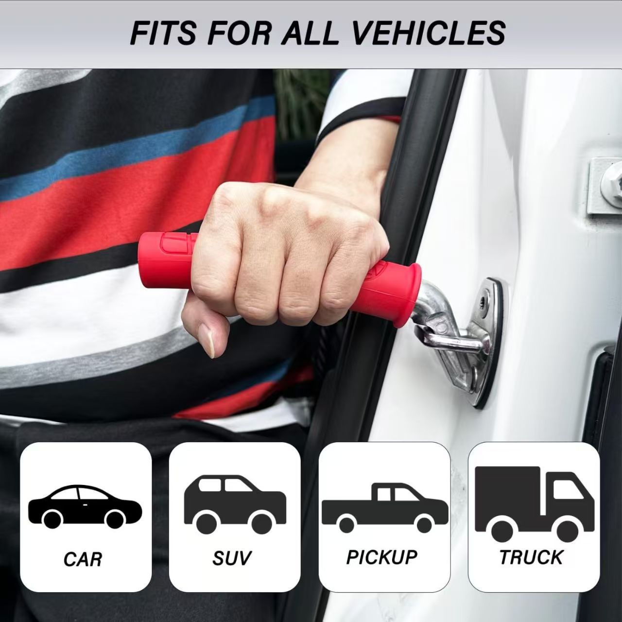 Car Handle Assist Device for Elderly, Portable Vehicle Support Handle, Safety Grab Bar, Hammer Tool