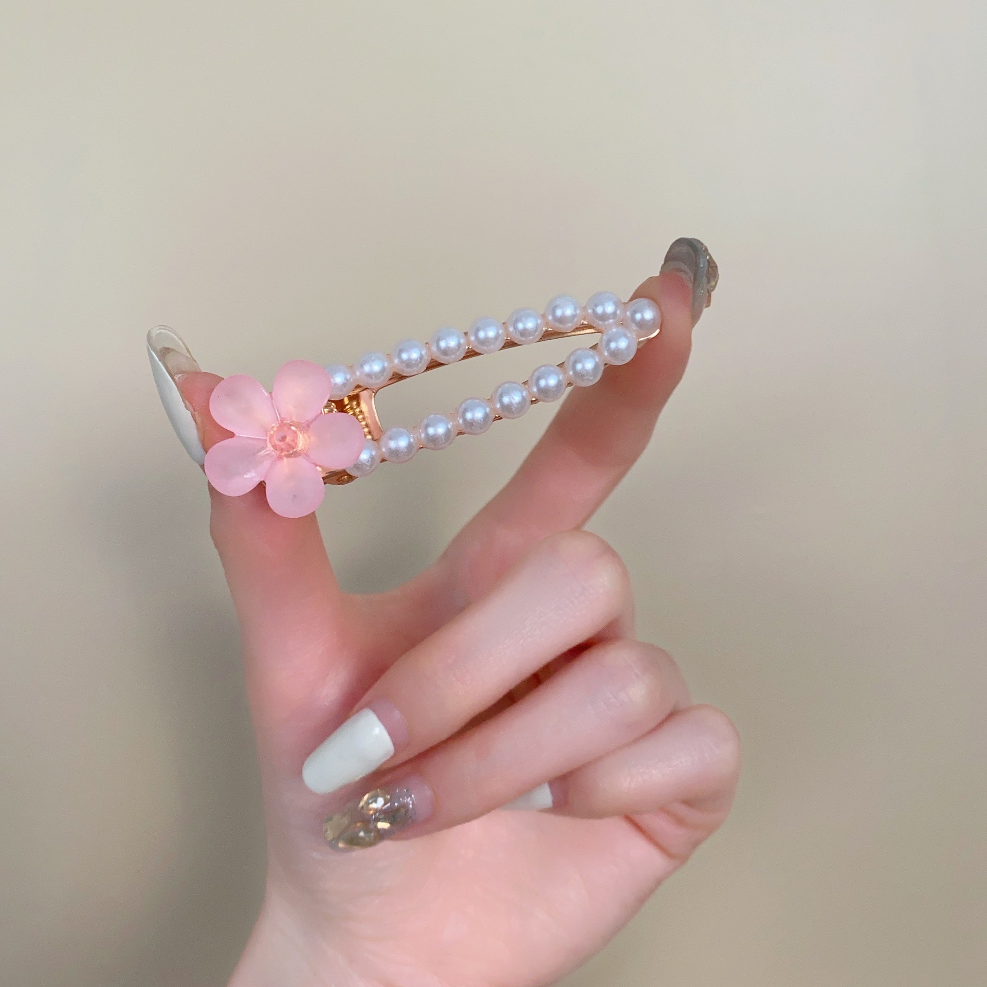 꽃진주 머리핀 T1053J