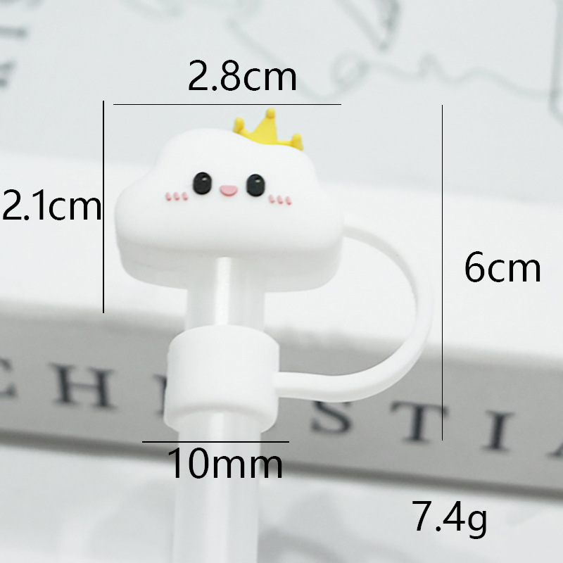 10mm食品級シリカゲルストローキャップ防塵ストロープラグかわいいストローキャップ立体アニメ防塵カバーストローカバー|undefined