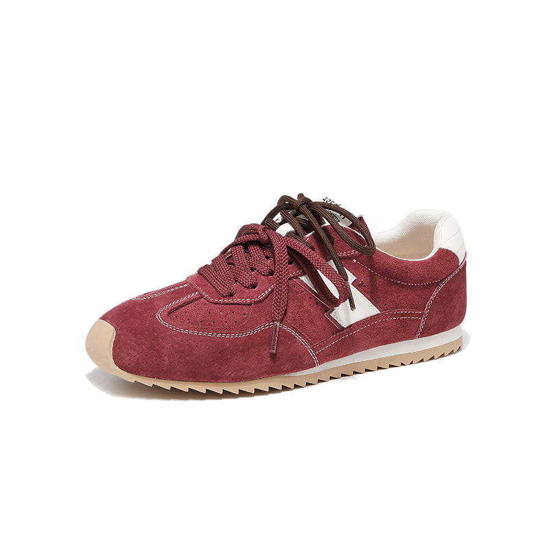 Zapatos de entrenamiento alemán rojos de la antigua mujer 2026 nuevo primavera retro zapatos descalzos ballet Gump zapatos deportivos