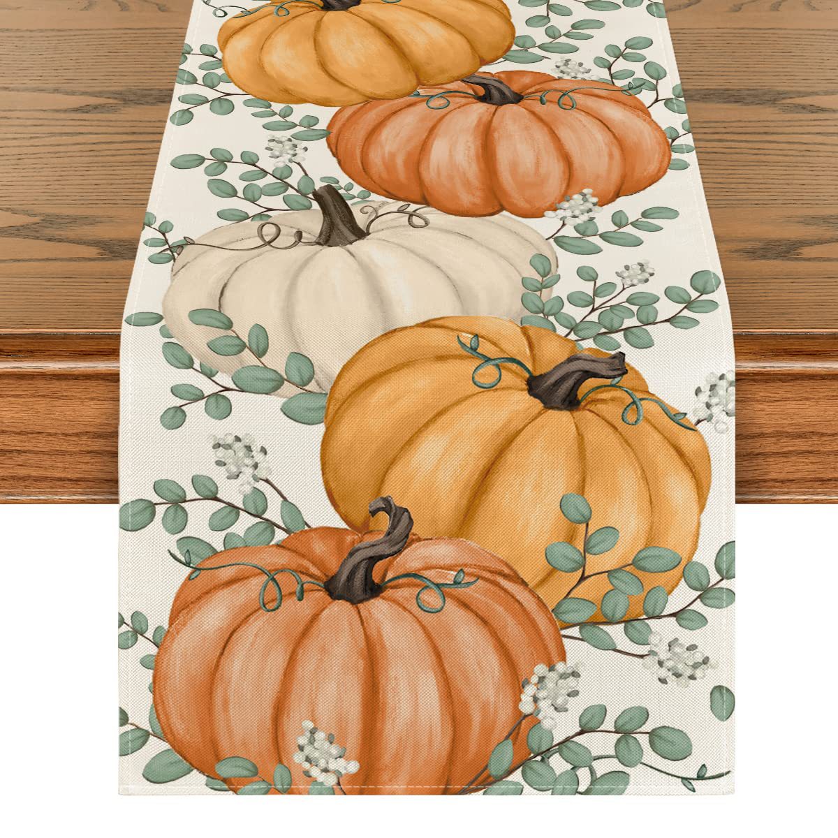 Calabaza placemat camino de mesa Wansheng Acción de Gracias otoño impreso Mesa Toalla de mesa estera lavada antideslizante aislamiento decoración de vacaciones