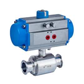 卫生级气动快装直通球阀 气动卡箍直通球阀 直通全包球阀