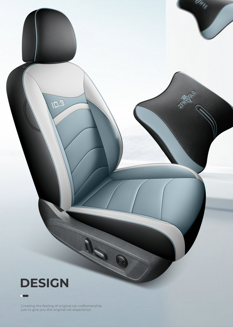 The New Model Is Suitable for Volkswagen Id3, a Special Car-Specific Perforated Leather Car Seat Cushion, All-Season Breathable Seat Cover Id3