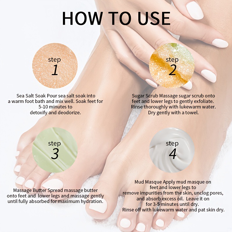 USHAS Spot transfronterizo europeo y americano exfoliante de pies sal de baño exfoliante piel blanca HA283HA284HA286