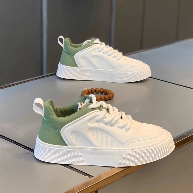 快手同款夏季休閒低幫軟底輕便時尚板鞋系帶運動百搭潮牌個性男鞋