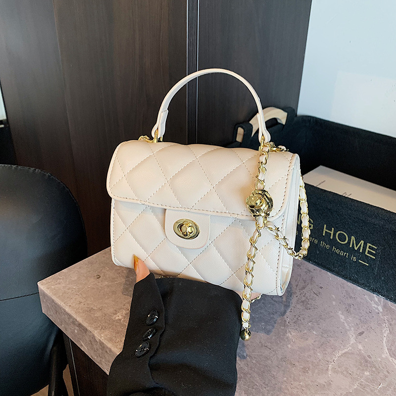 Bolso de cadena de moda coreana 2025 verano nuevo bolso pequeño bolso de hombro fragante bolso de mensajero de hilo bordado de diamantes mujer