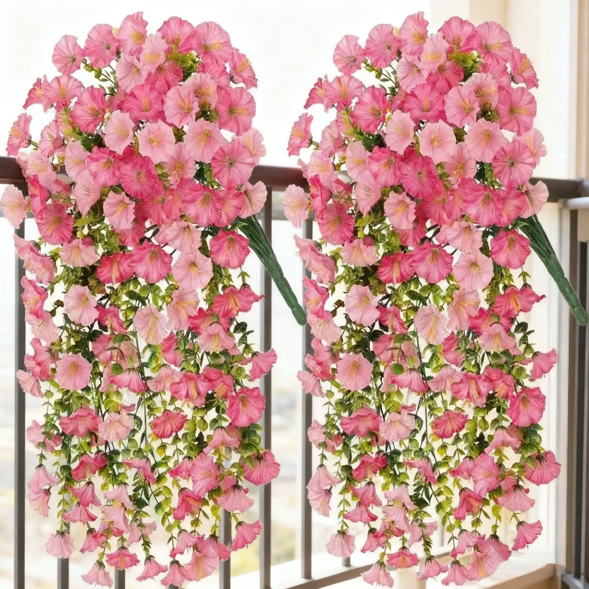 45 Mesh Morning Glory Rattan Eucalyptus Artificial Flowers Wedding Scene Layout Home Decoration Green Plants Wholesale Cross-Border
