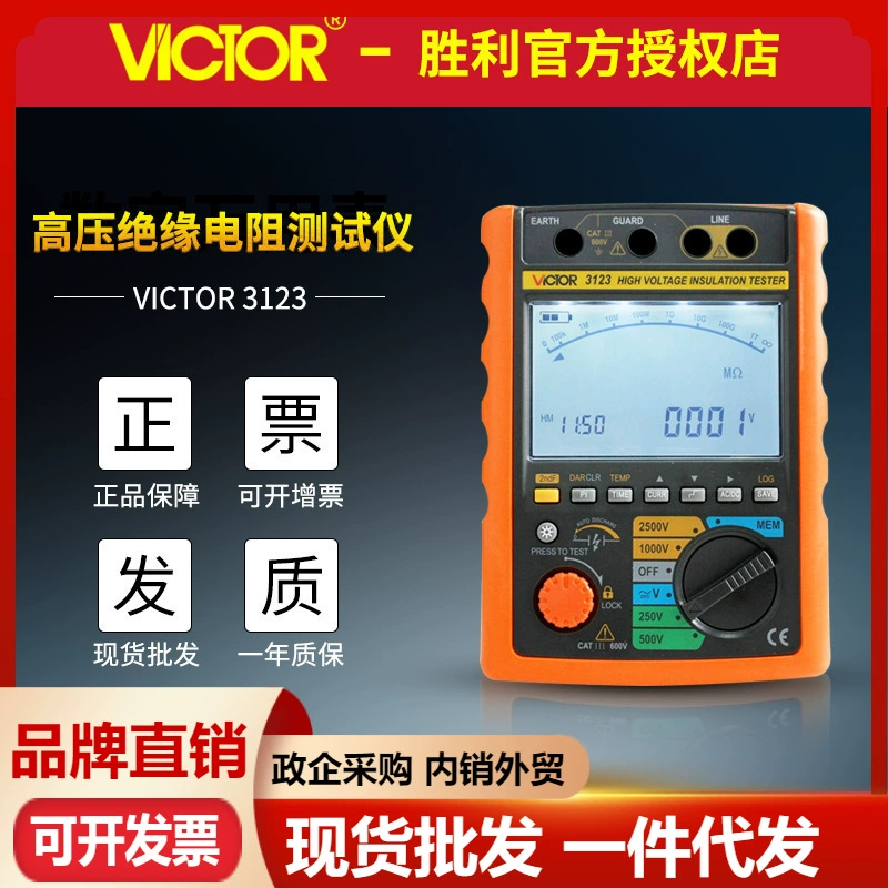 VICTOR Victory VC3123/VC3125 Высоковольтный тестер сопротивления изоляции 5000 В цифровой МЕГОММЕТР