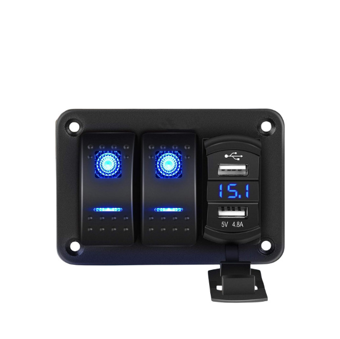 Yacht Panel Waterproof Switch Modification Accessories Rv Electrical Control Panel Marine Yacht Fog Light Switch Combination