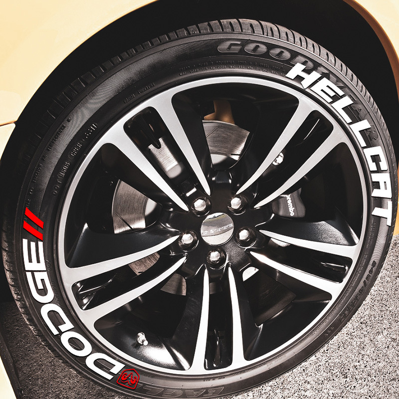 Car Tire Letter Sticker DIYSticker Personalized Modified Wheel Hub Decoration Sticker3 DThree-dimensional Rubber Tire Car Sticker