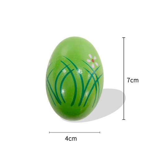 Wood craft large color sand egg percussion instrument children early education maracas toddler musical instrument grab toy wholesale