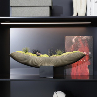 New New Chinese Style Retro Resin Boat-Shaped Ornaments Office Hotel Living Room Entrance Villa Creative Home Furnishings