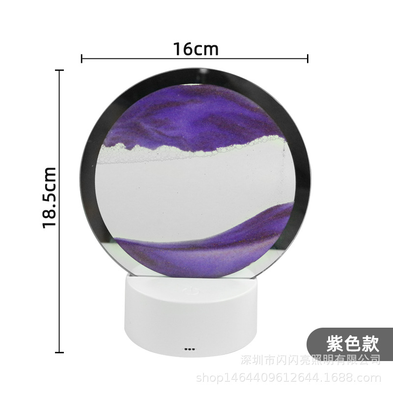 Romántico 16-color de control remoto de vidrio de arena movedizas pintura colorida noche luz creativa regalo descompresión alivio tapada sala de estar ambiente