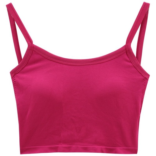 Summer Hot Babe Backless Bralette with Crossback, No Underwire, Built-in Cup, Backless, Fitted Top, Covering Bust, Camisole-style for Women