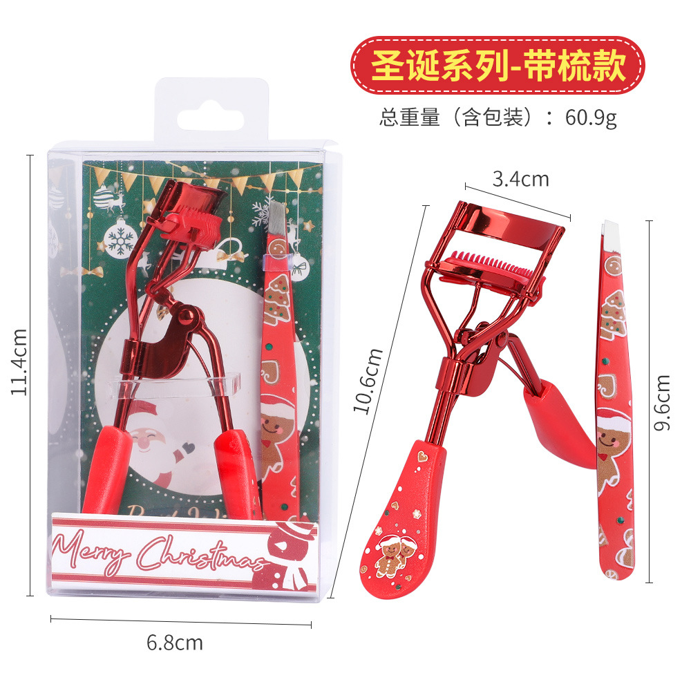 Nueva serie de Navidad ceja pinzas de cejas pequeñas pinzas de cejas empaque exquisito cejas pinzas de cejas al por mayor transfronterizo para cejas pinzas