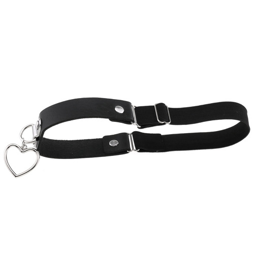 Hollow heart love pendant garter trend bar fashion sexy high elastic PU leather thigh ring garter belt