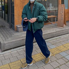 MYQ高级感立领棉衣男冬季保暖宽松外套韩版潮流百搭加厚面包服