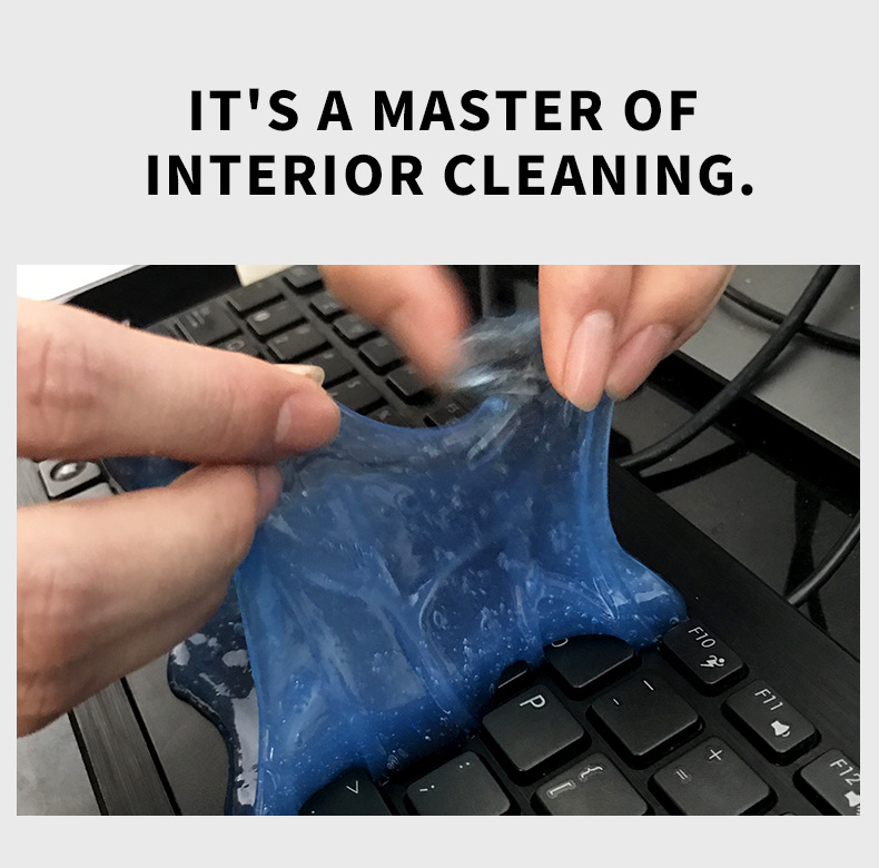 Multi-functional dust cleaning gel, non-dissolvable, non-sticky, soft cleaning gel, car dust remover, keyboard cleaning paste