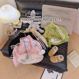 童装奥粒绒外套加绒男女童秋冬新款保暖时尚双面绒外套