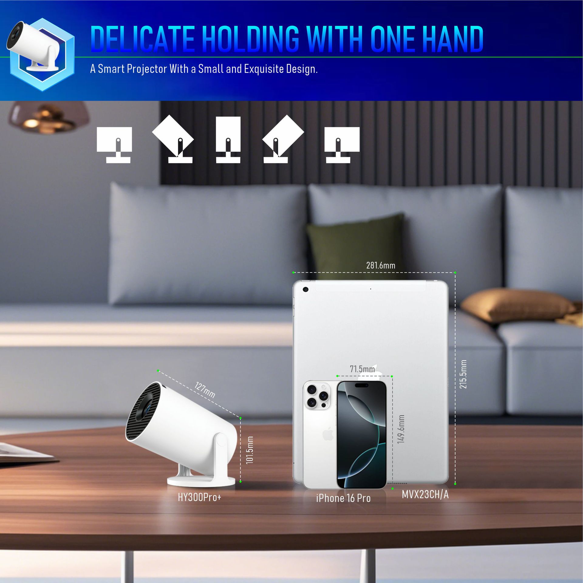 HY300 Pro+ projeksiyon cihazı ev tipi ultra HD çapraz sınır projektörü best-seller mini ev tipi projeksiyon cihazı kaynak fabrikası
