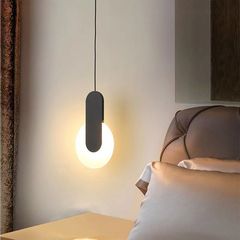 Modern Minimalist Bedside Pendant Light Luxurious Living Room Background Wall Long Line Lamp Restaurant Bedroom Minimalist Internet Celebrity Style Small Pendant Light