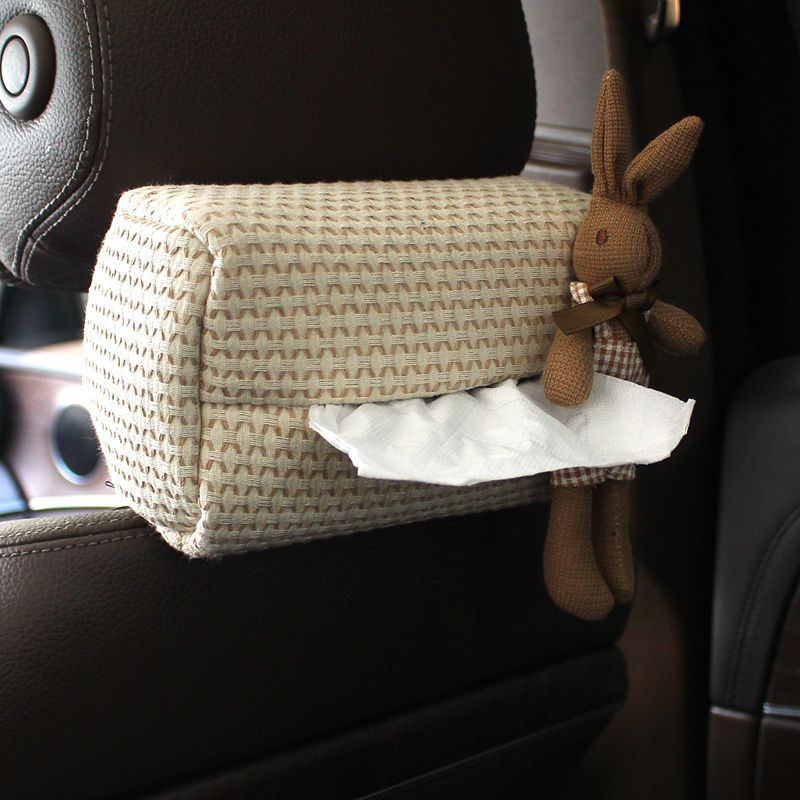 Car-Mounted Tissue Box, Hanging Style, Creative and High-End, Cute and Practical In-Car Decoration, High-End Ornament