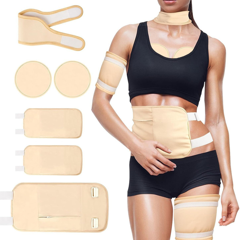 Cross-border castor oil bag reusable essential oil care auxiliary waist bag sleep self-service conditioning auxiliary washable