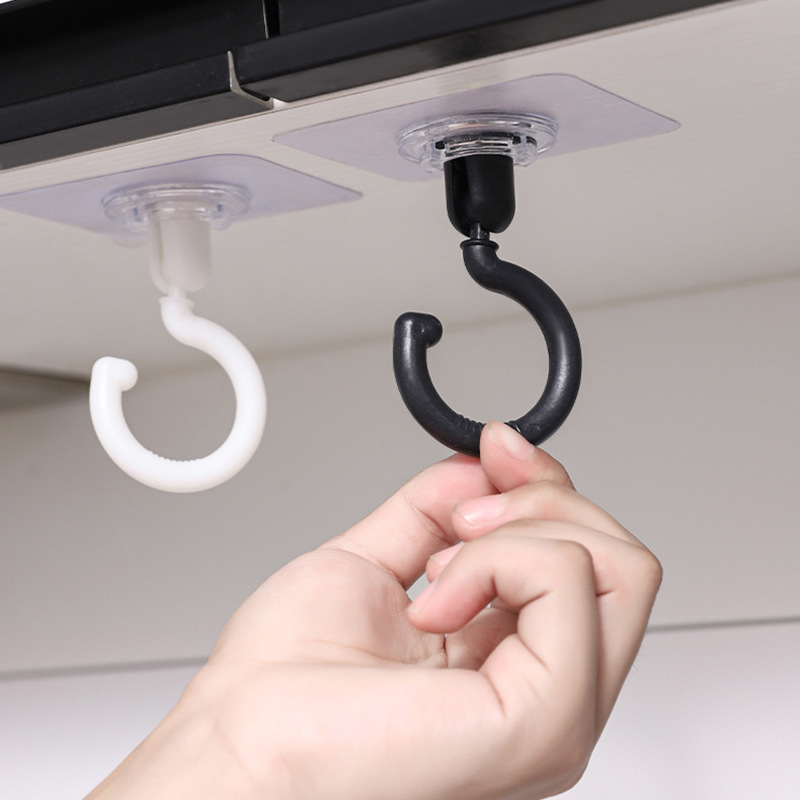 Ceiling rotating hook ceiling hook special punch-free seamless roof wall ceiling strong hanging door sticky hook