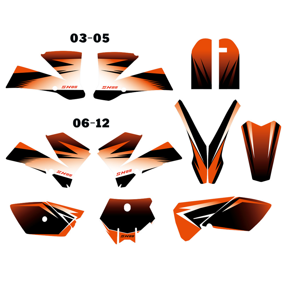 Aplicable para SUV Motocicleta fondo gráfico Modificación Personalidad pegatinas KTM SX85 2003 - 2012