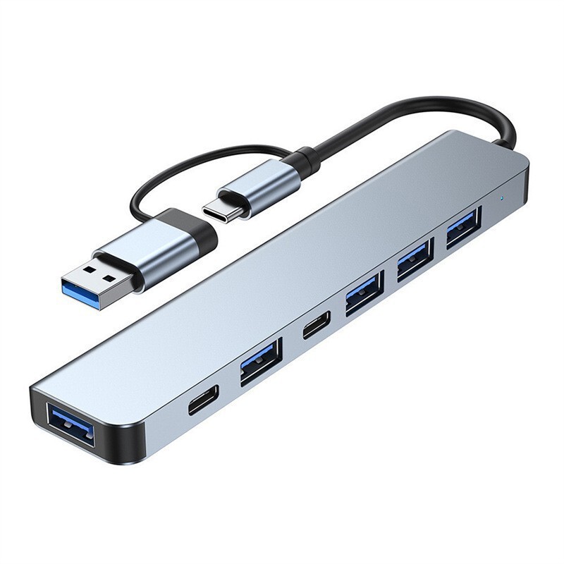 Cross-Border Type-C Docking Station Seven-In-One Laptop Tablet USB Hub Eight-Port Expansion Dock Cross-Border Type-C Docking Station Seven-In-One Laptop Tablet USB Hub Eight-Port Expansion Dock