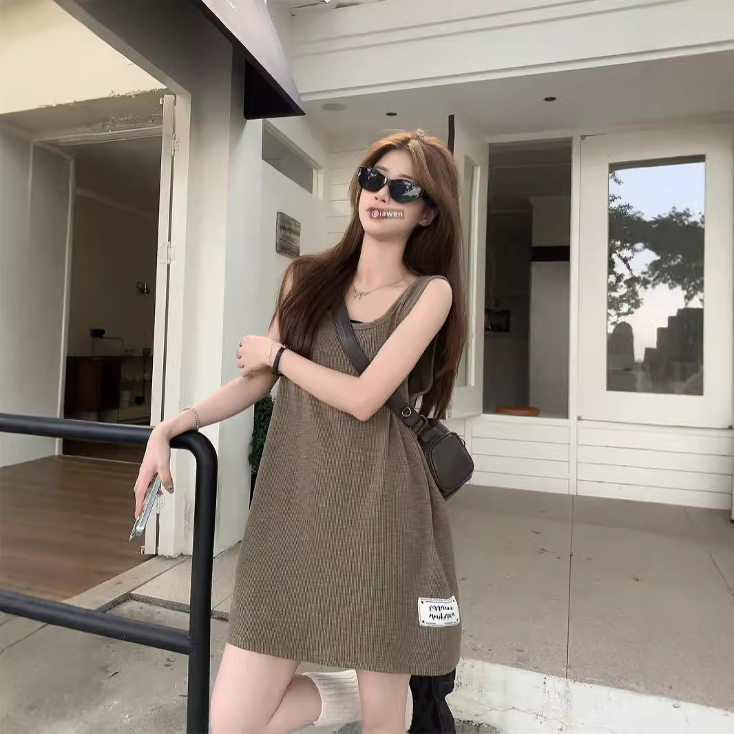 Retro tank top sleevless