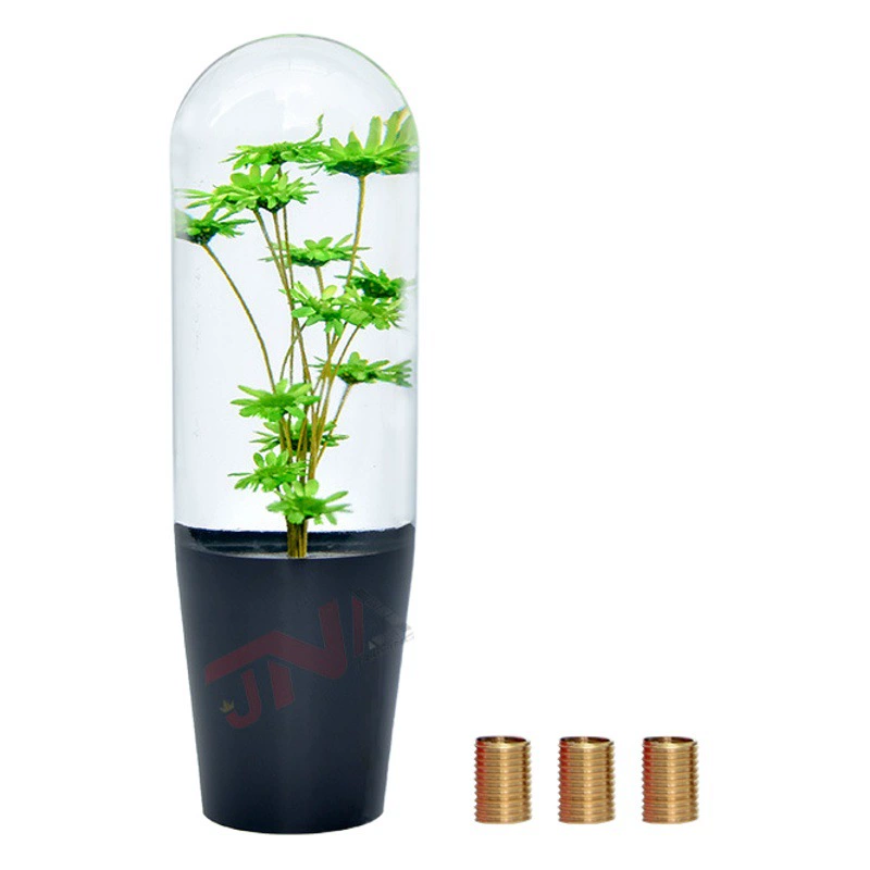 Ручка переключения передач для автомобиля, 15 см, круглая, с цветочным дизайном, маленькая хрустальная ручка-хризантема, акриловая ручка переключения передач для салона водителя.