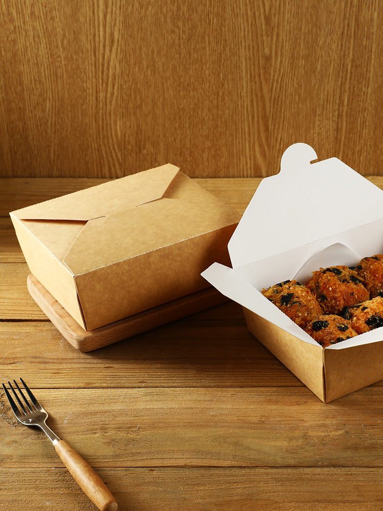 Caja de embalaje de bocadillos de estilo antiguo pollo frito caja de pasteles chinos caja de pastel de luna kraft caja de papel caja de embalaje