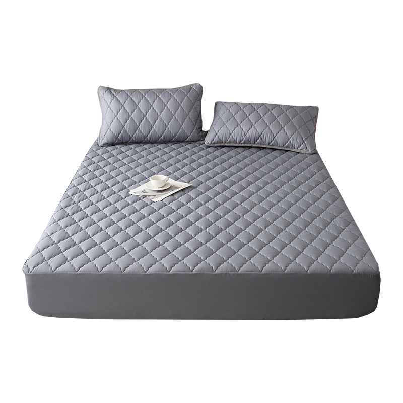 Protector de colchón impermeable con relleno de algodón, de una sola pieza gruesa, cubrecama con barrera contra orina, protector de colchón para Amazon, disponible con envío directo.